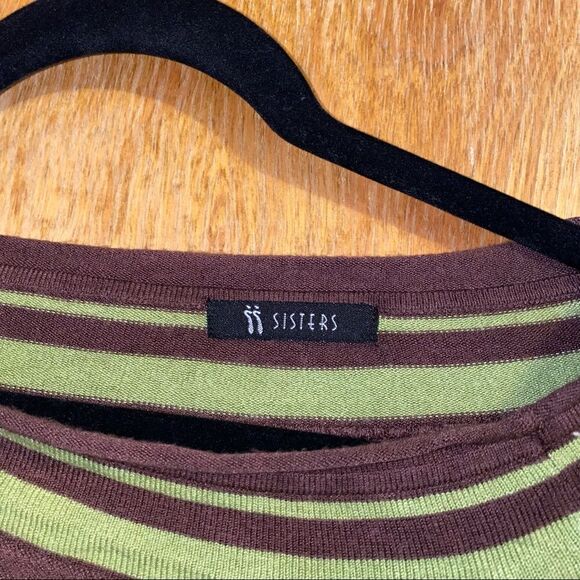 🍄 ii Sisters Brown and Green Forest fairy hippy Fall Poncho - Picture 3 of 3